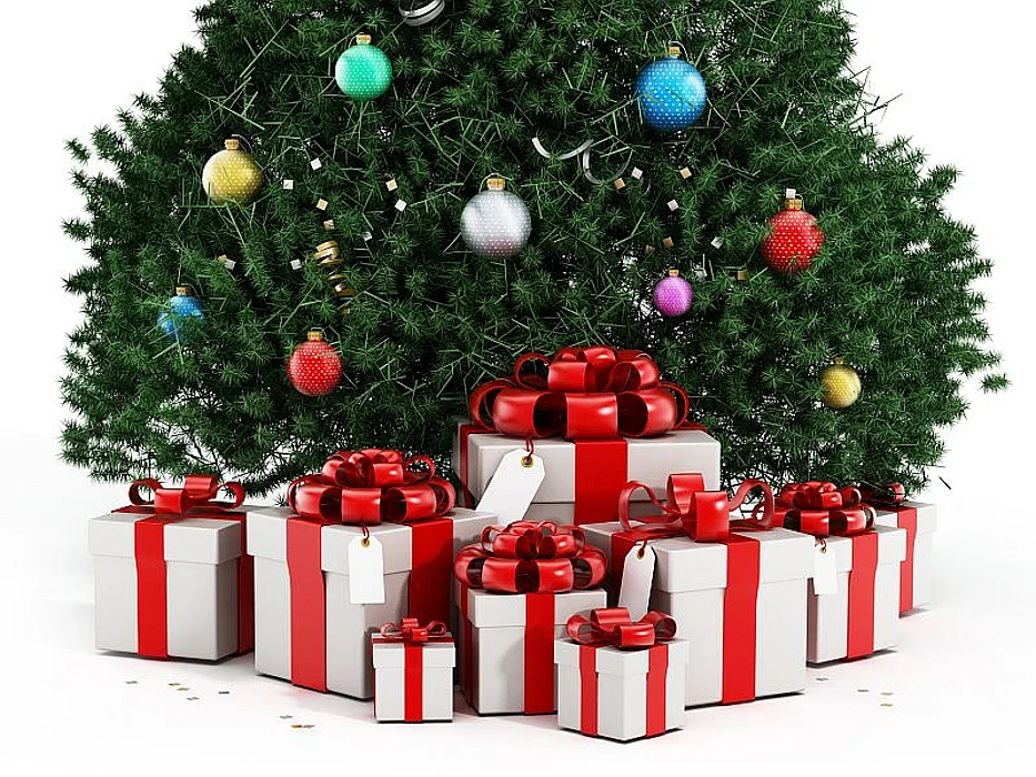 presents under the christmas tree
