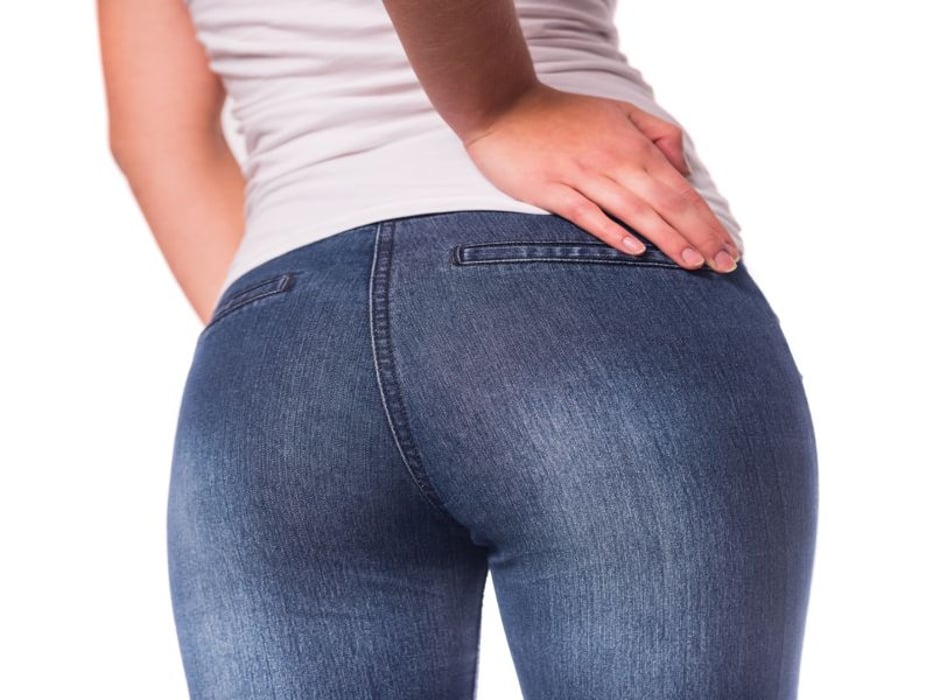 woman\'s back and buttocks