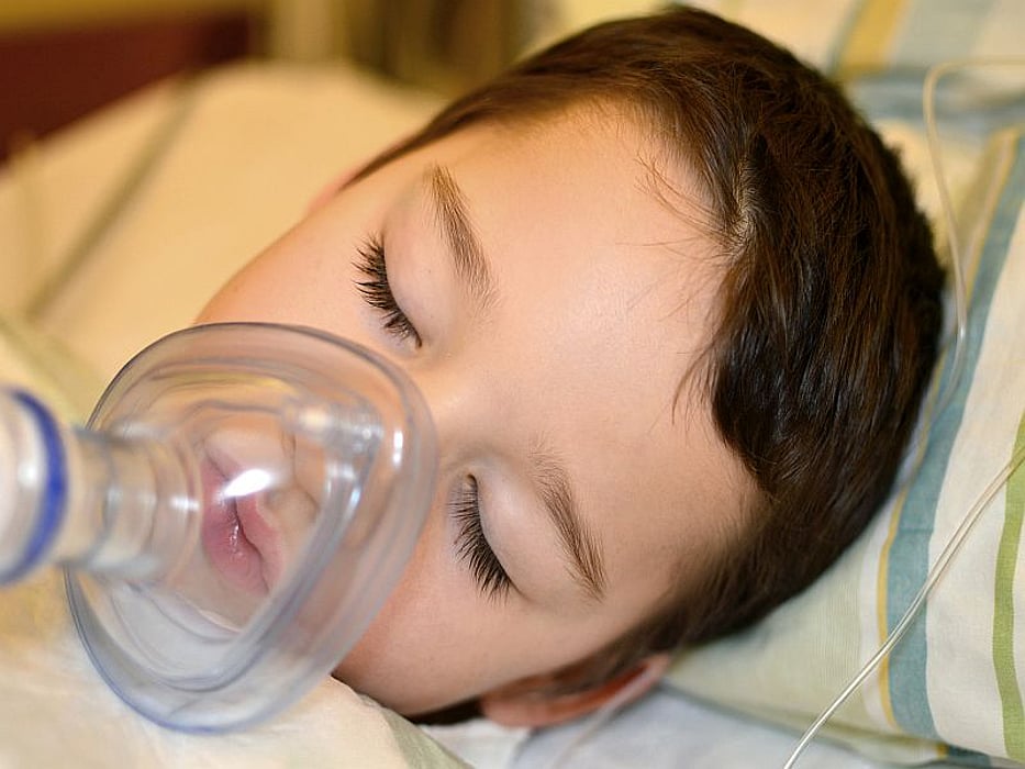 child in hospital