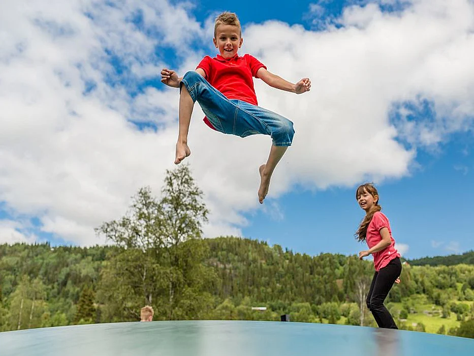 children on a trampoline
