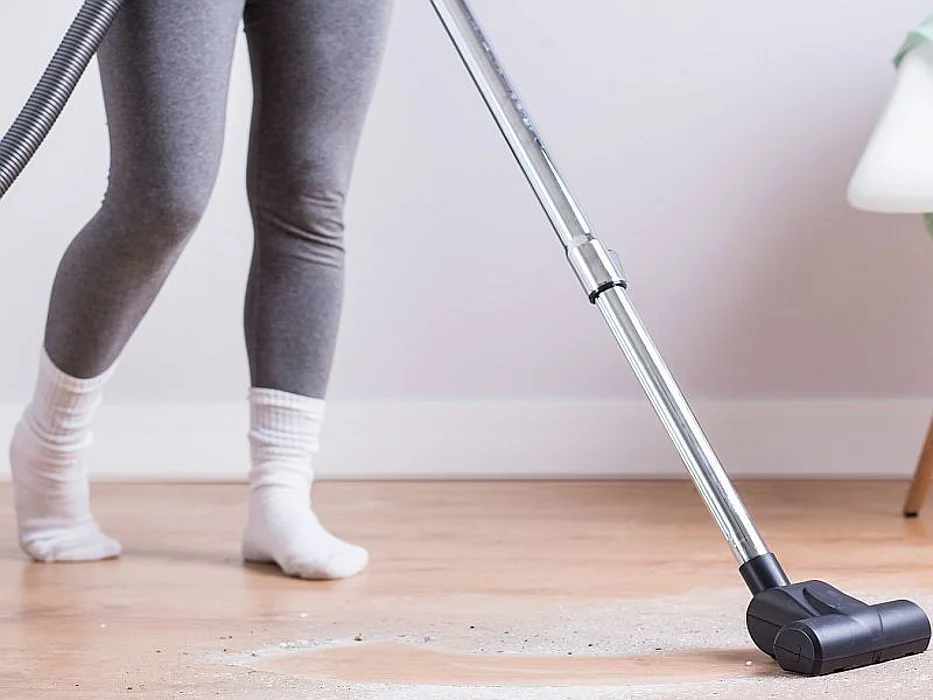 vacuuming dust