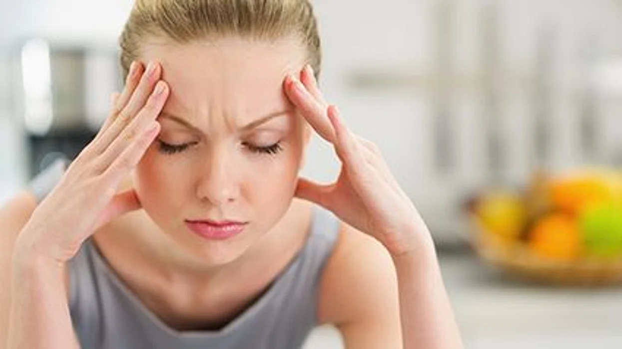 woman with headache