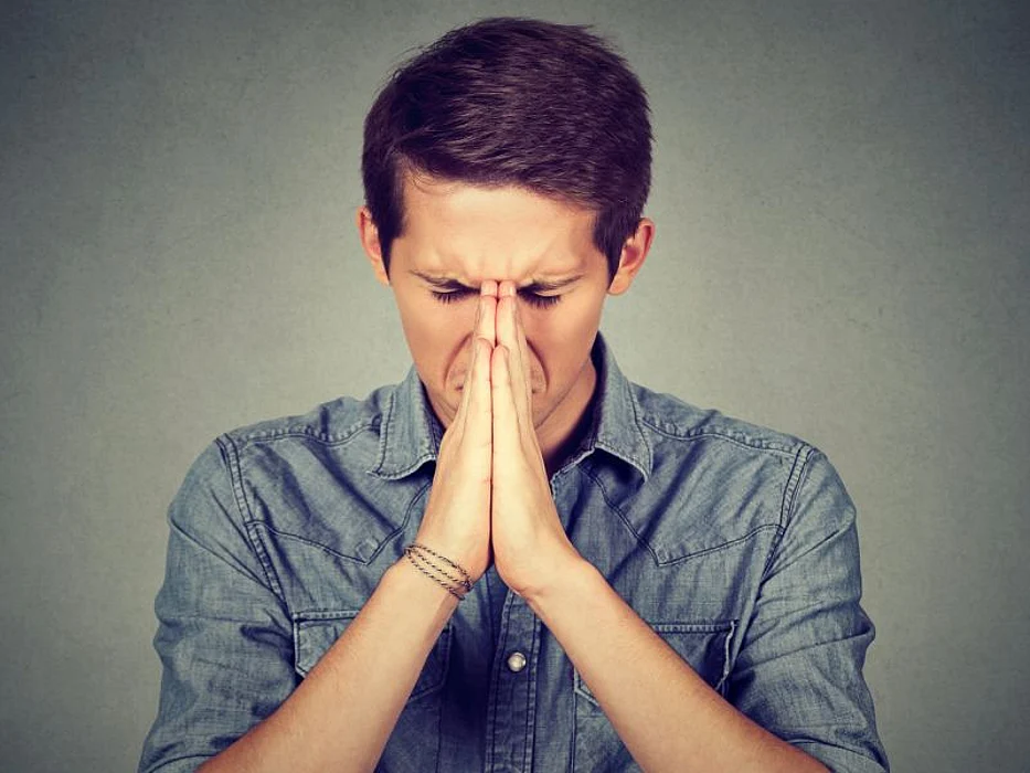 man praying