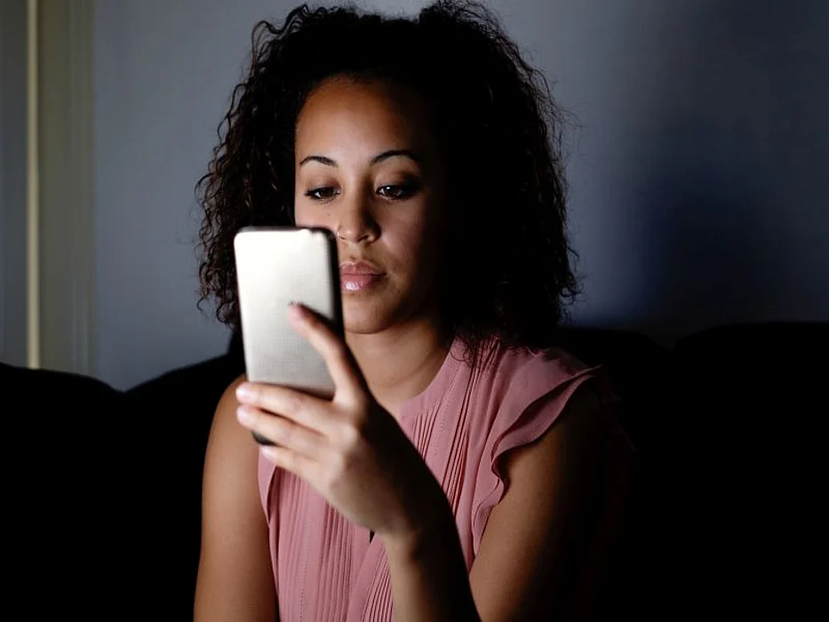 teen using phone