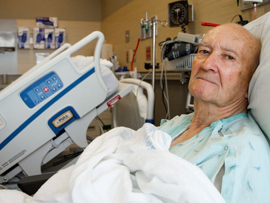 hospital patient in bed