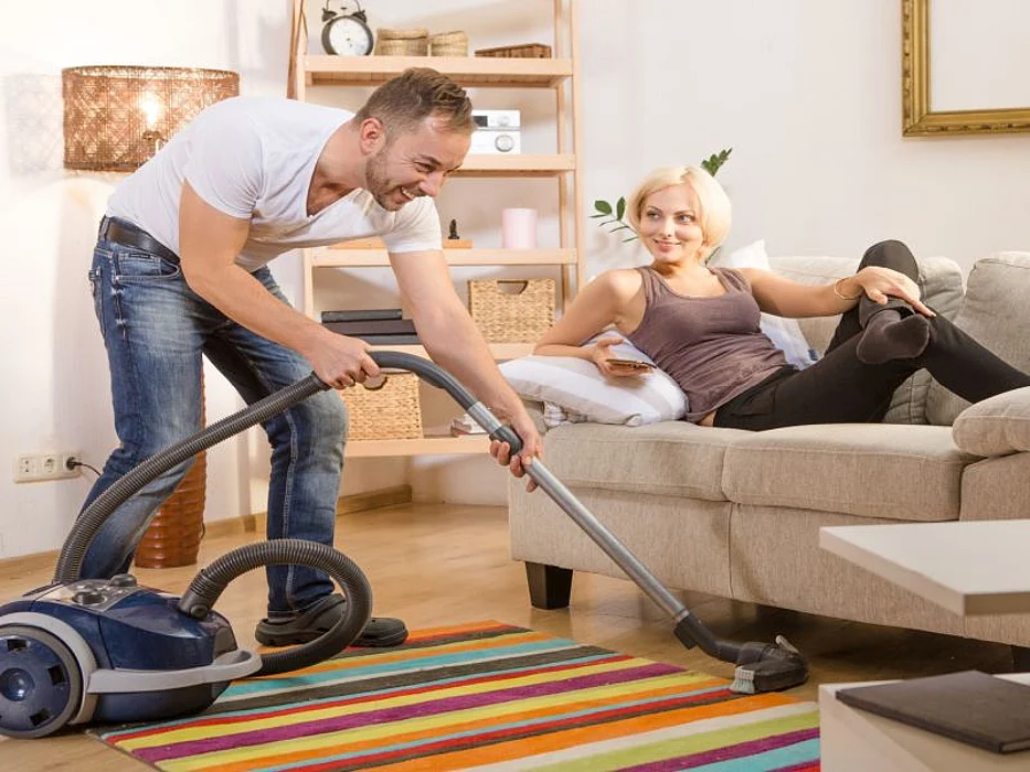 man doing housework