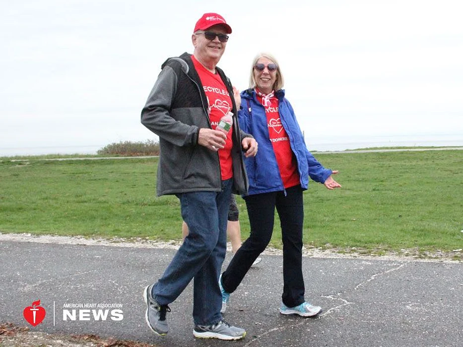Heart recipient Jerry McCann and his wife, Margaret, have done Heart Walks in 16 states. Photo courtesy: Jerry McCann