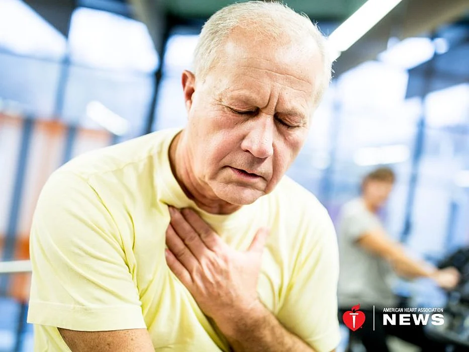 man with chest pain