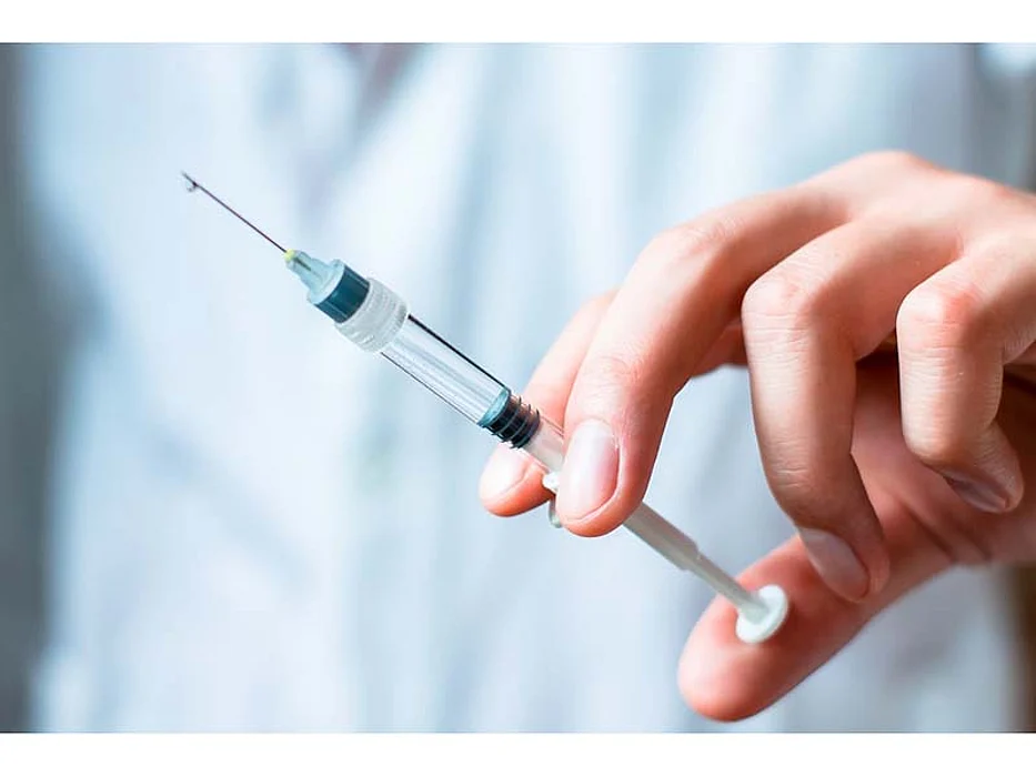 injection with a needle