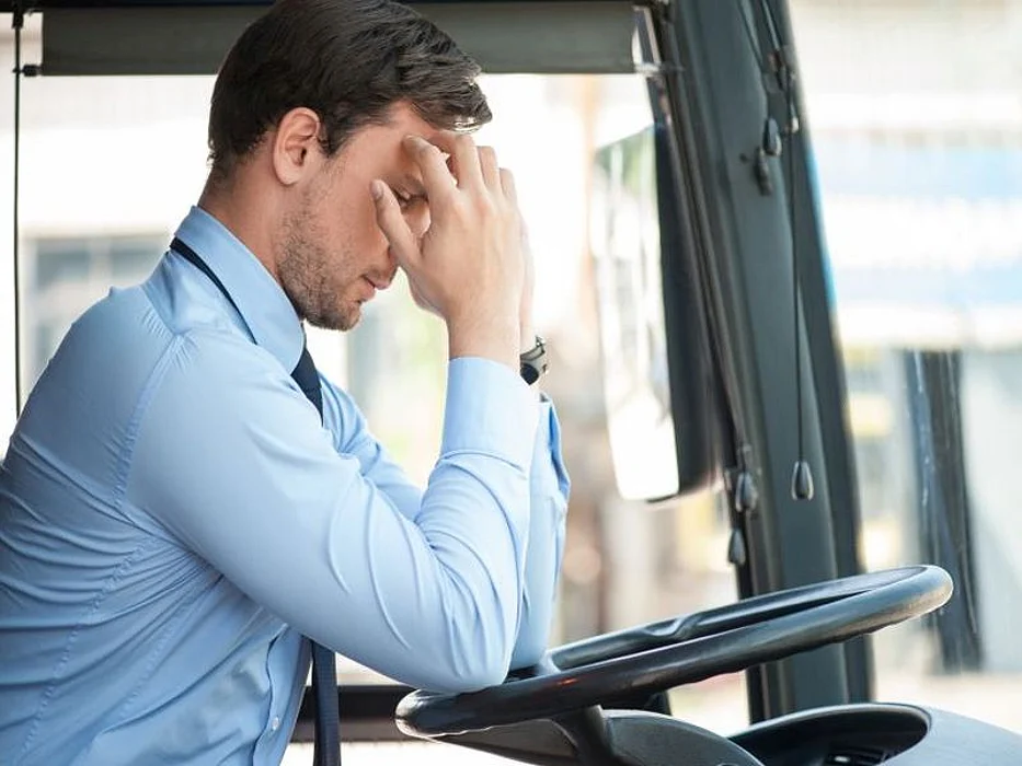 stressed bus driver