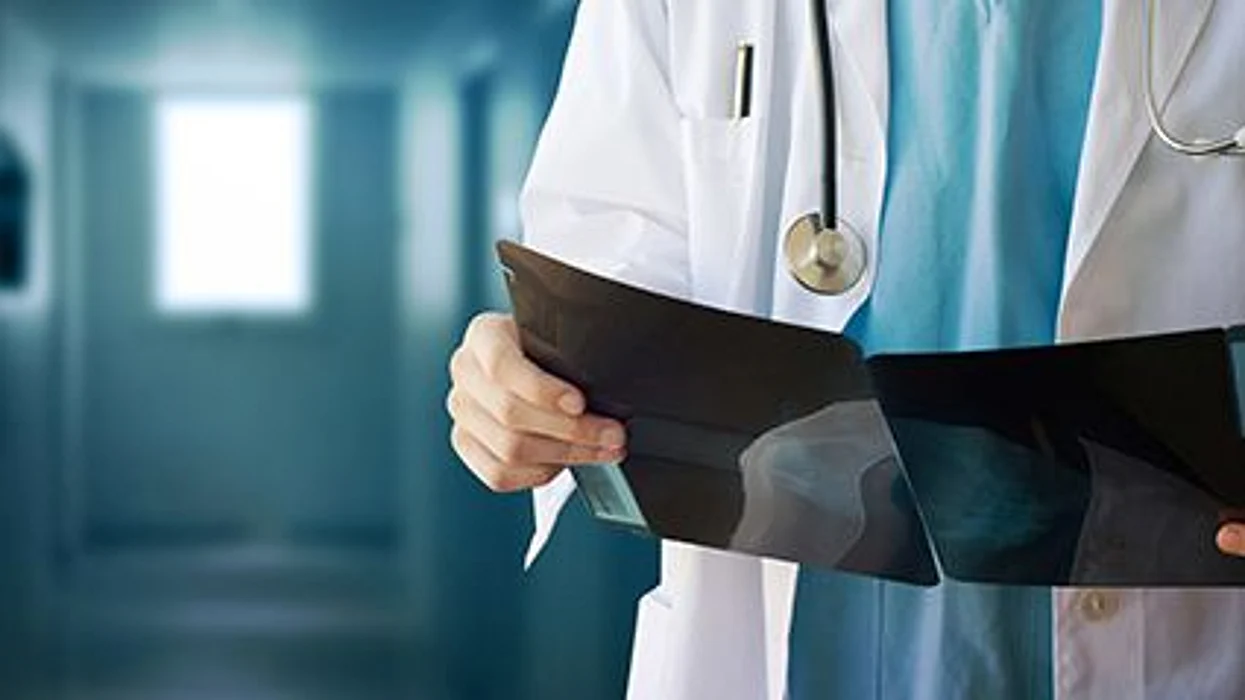 doctor reading xrays