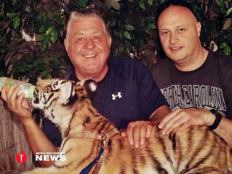 Len Rapkins (left), with his son Marc Faux