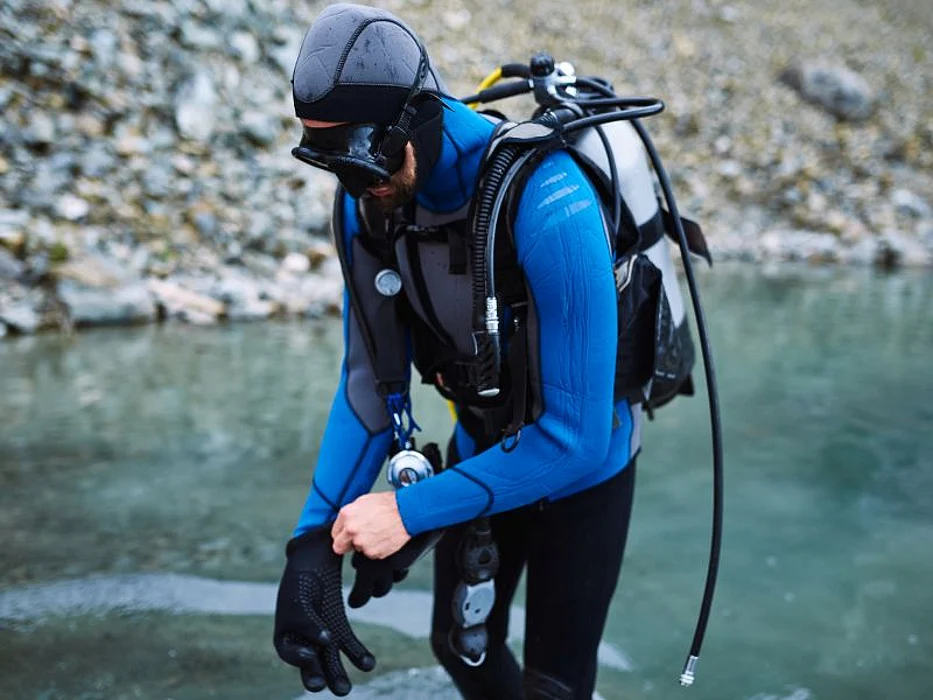 male scuba diver