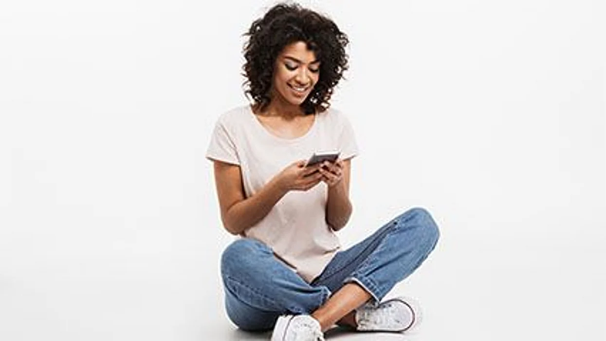 a girl sitting