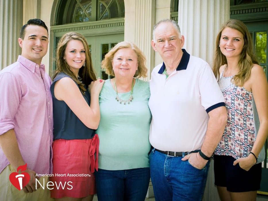 From right: The late Lauren Harris with her father Glenn, mother Dorothy, sister Emilie Martin and brother-in-law Zane.