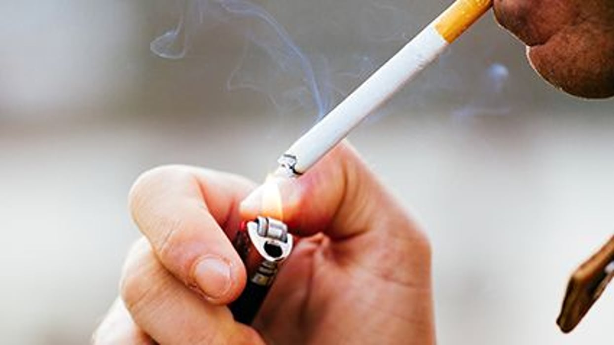 a person smoking
