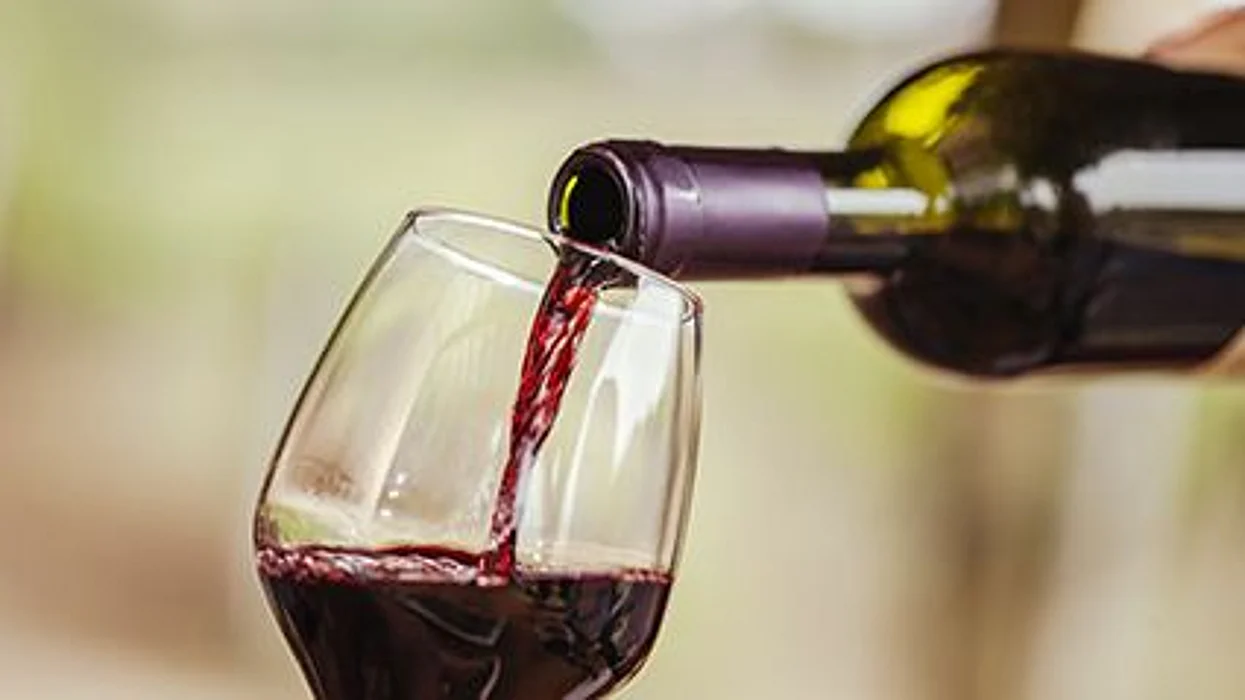 a red wine in a glass