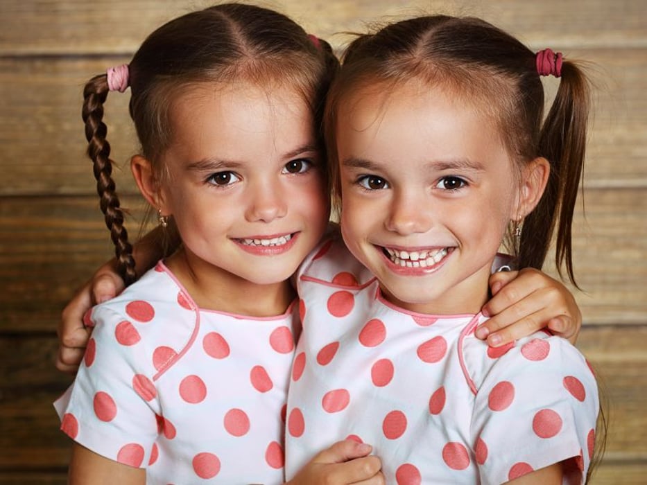 young twin girls