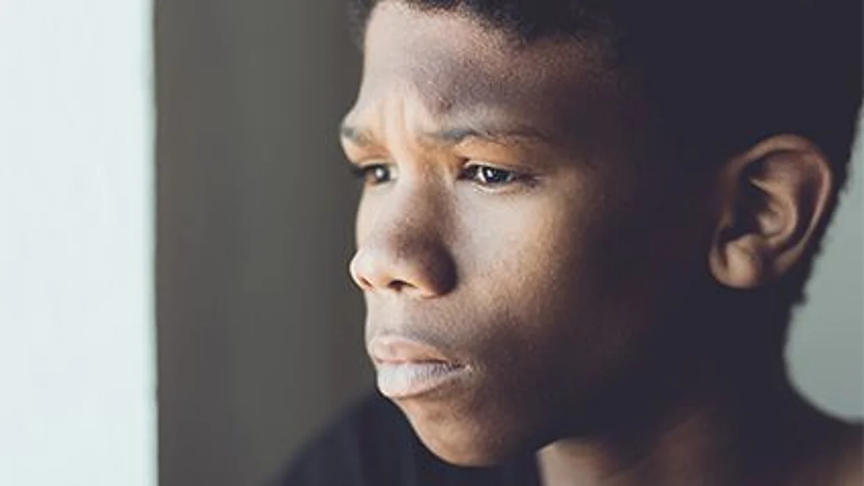 a sad young man