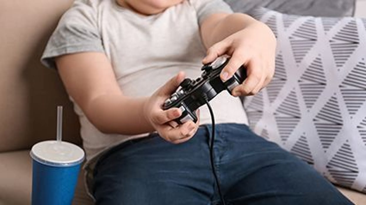 a person playing video games