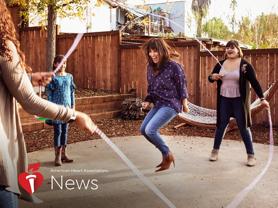 family rope jumping