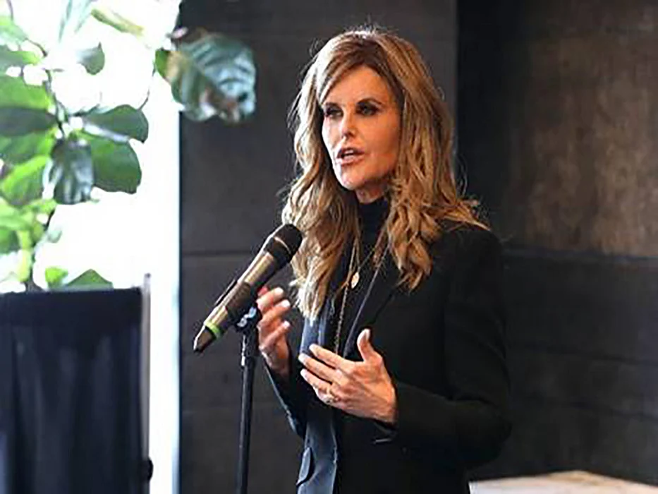 Maria Shriver speaks at the luncheon