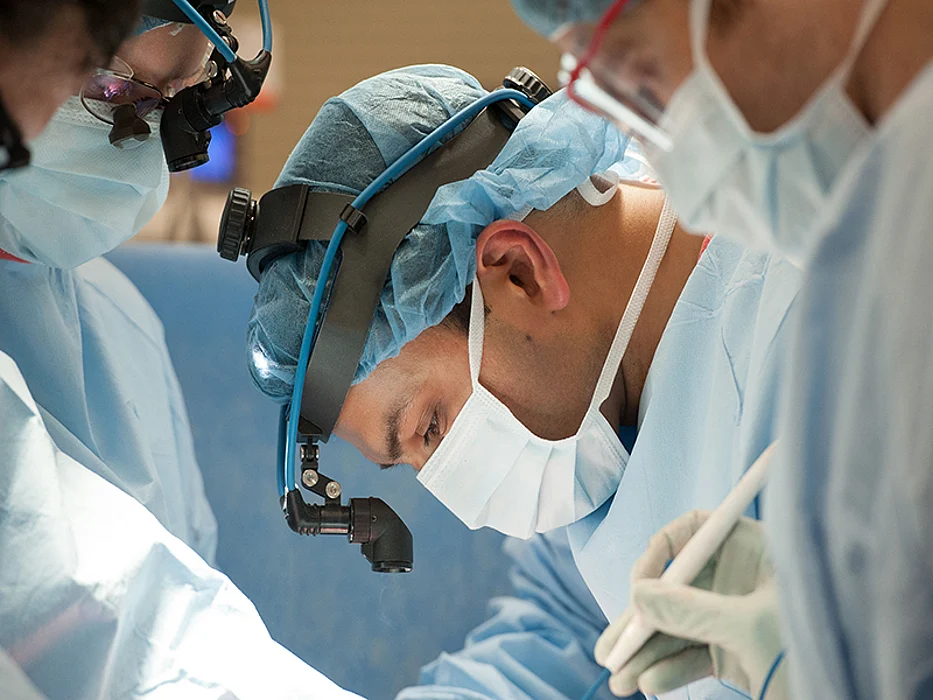 doctor Bharat during surgery