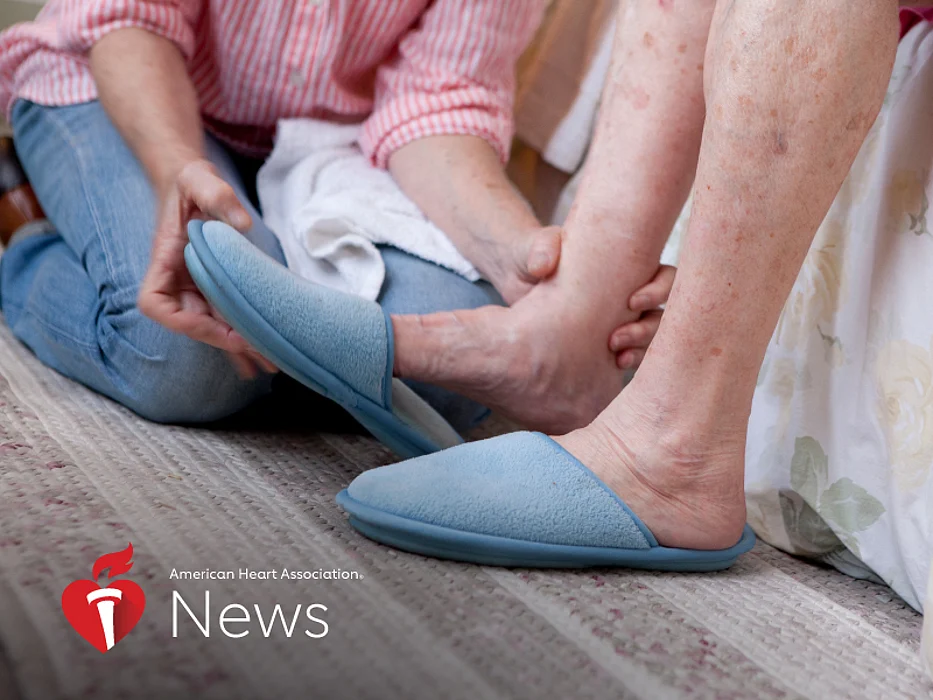 a person\'s feet in a slippers