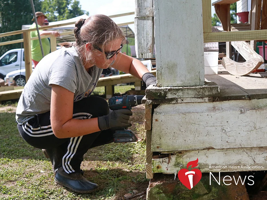 a person fixing a house