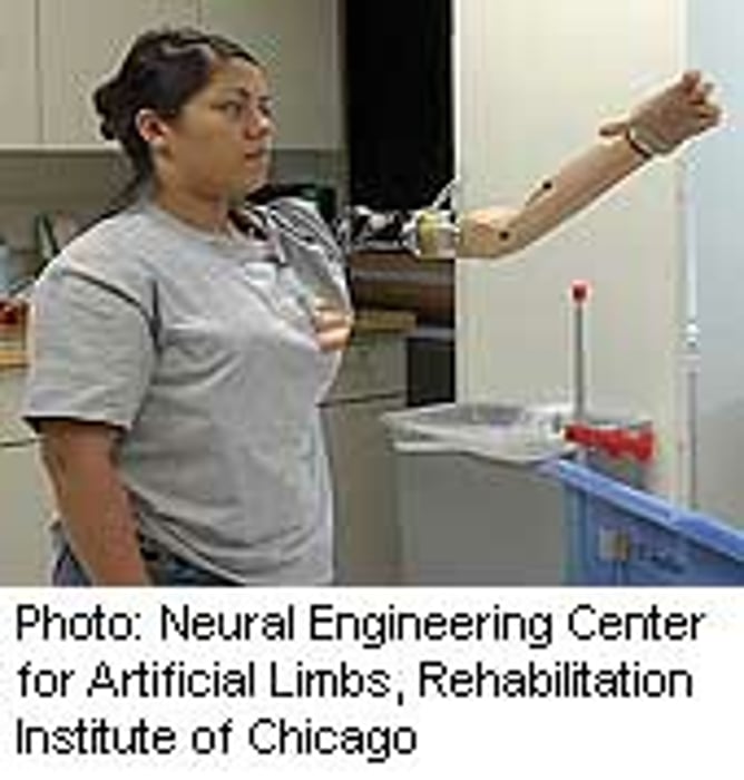 Una nueva técnica ayuda a "sentir" un brazo artificial