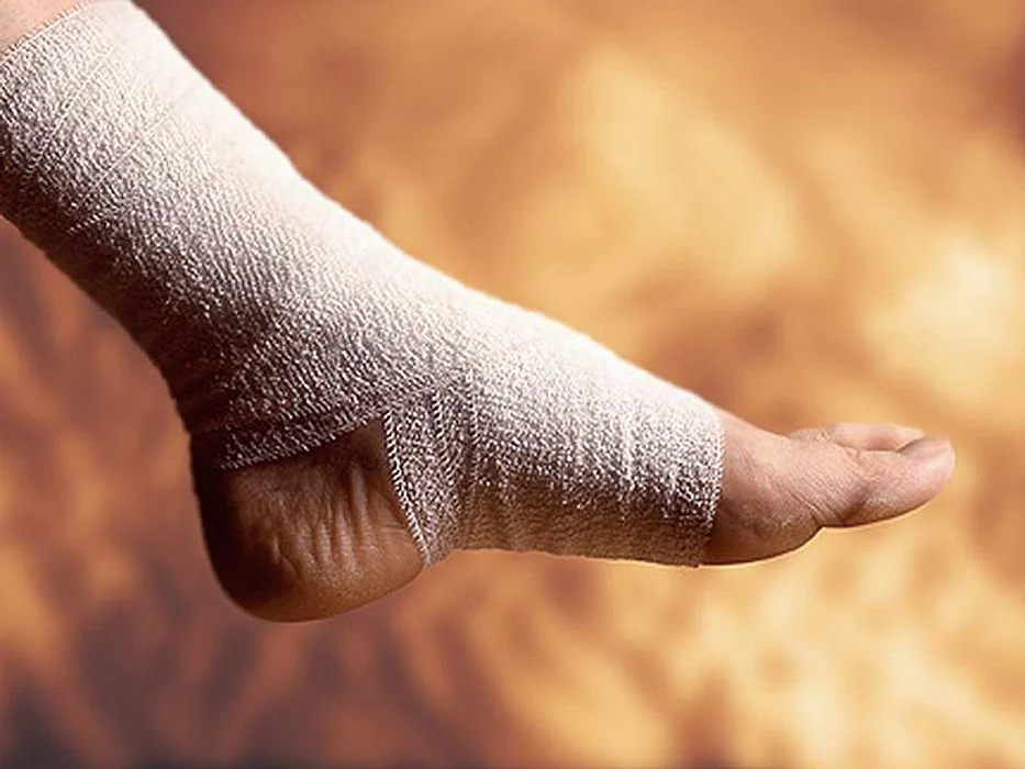 bandaged ankle