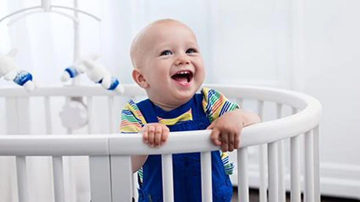 baby in a crib