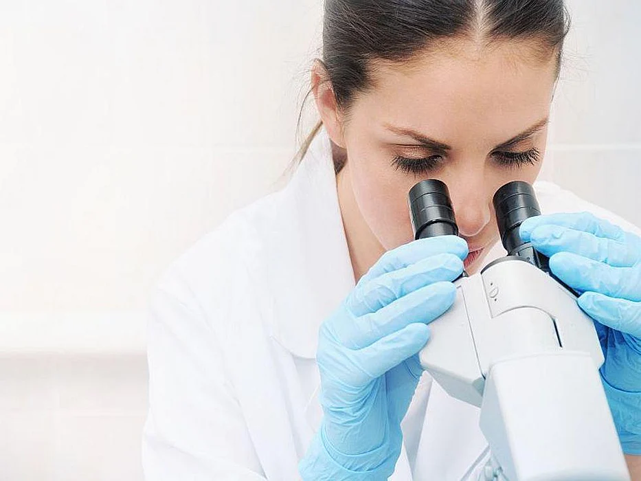 female lab worker
