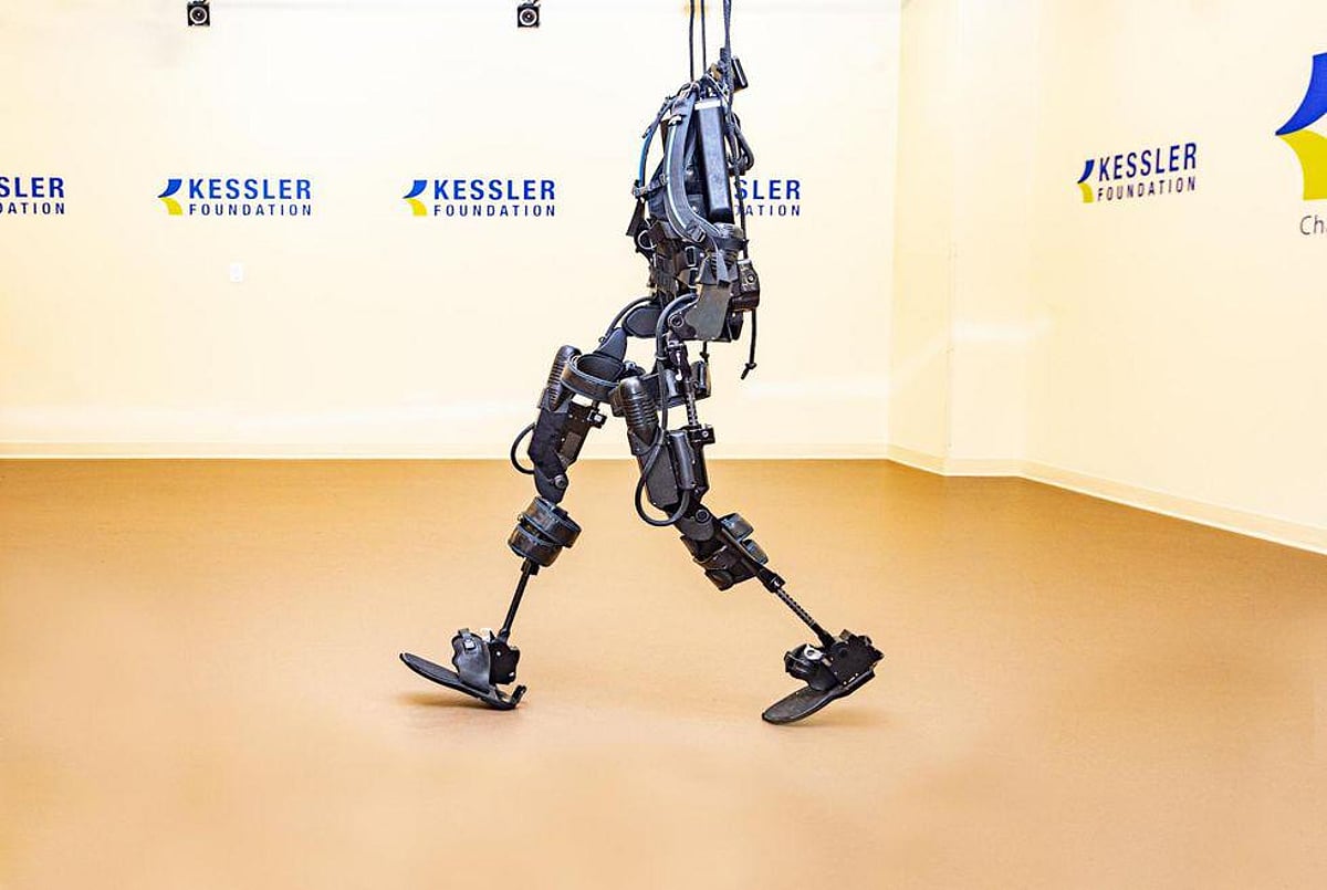 News Picture: High-Tech Exoskeletons Improve Bowel Function in People With Spinal Cord Injury