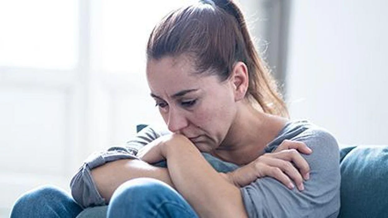 a depressed woman