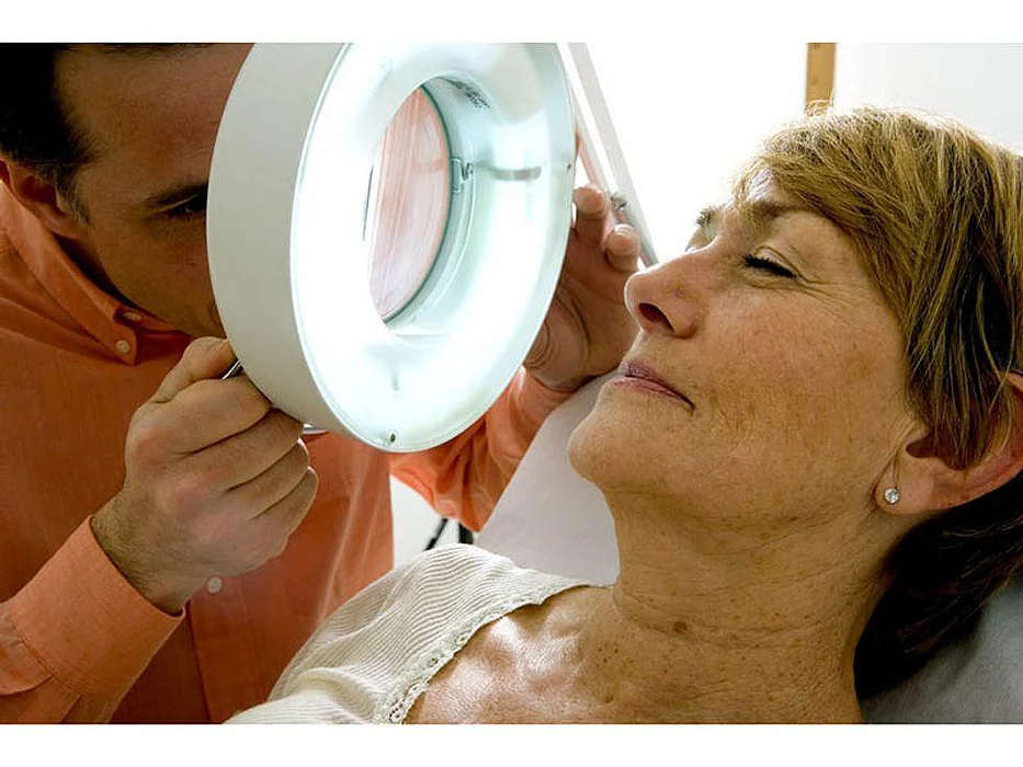 facial skin examination