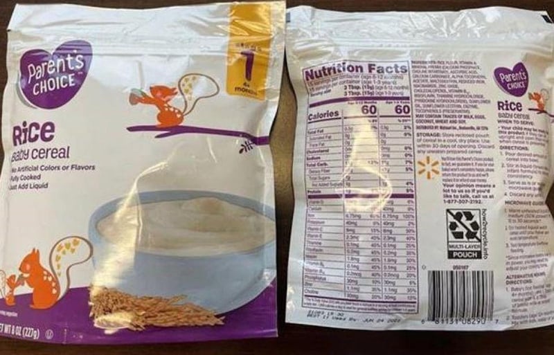 News Picture: Baby Cereal Sold at Walmart Recalled for  Elevated Levels of Arsenic