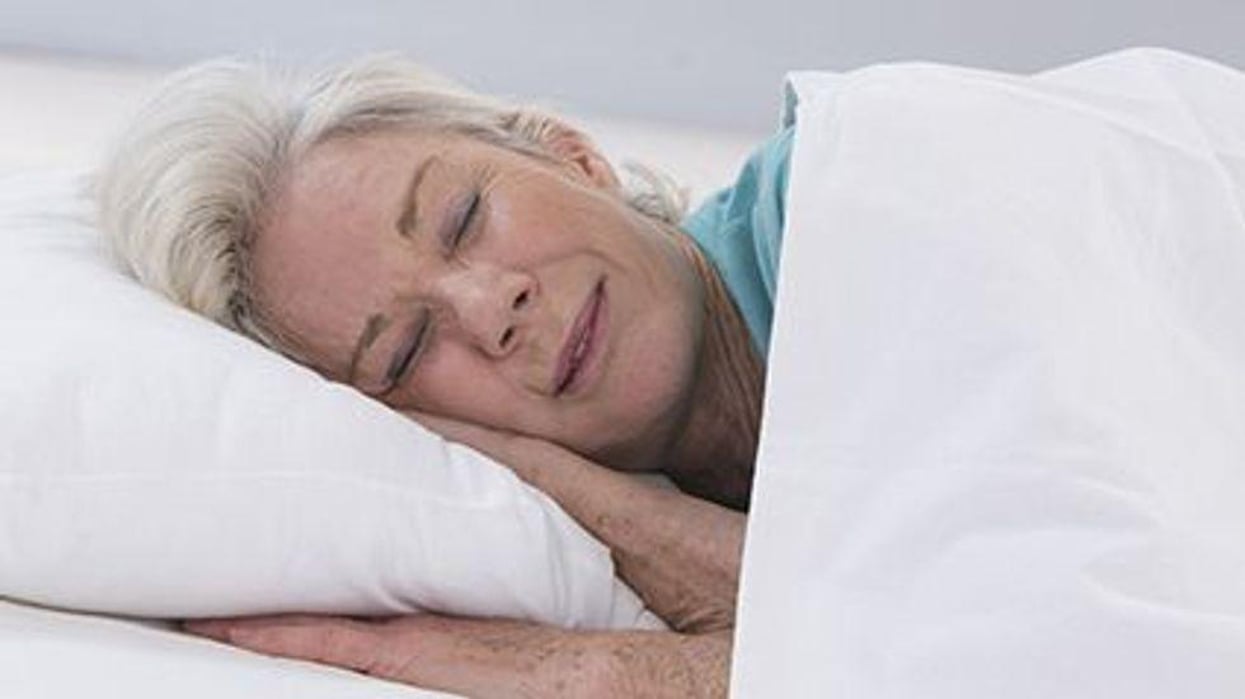 Older woman sleeping