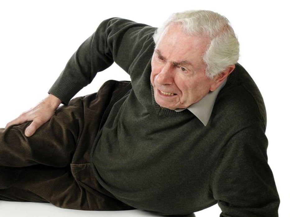 elderly man after falling