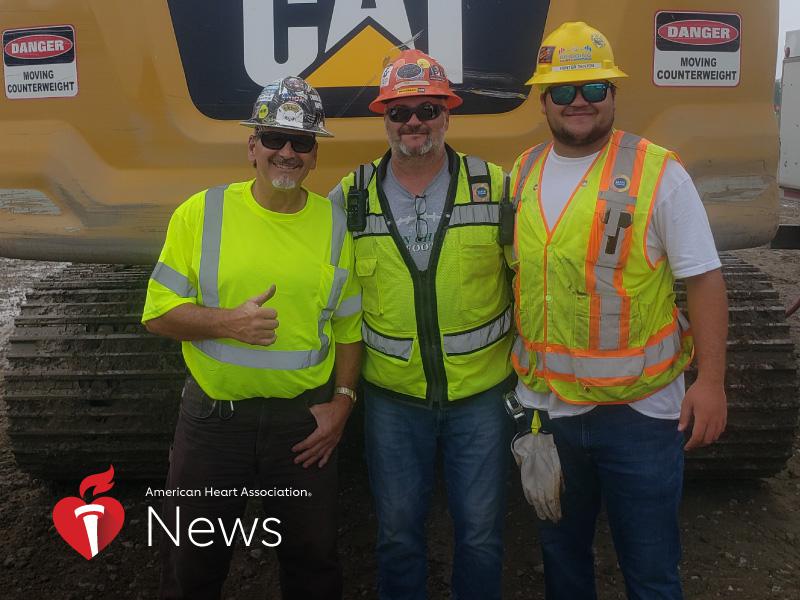 News Picture: AHA News: Quick Attention Saved Construction Foreman During Heart Attack