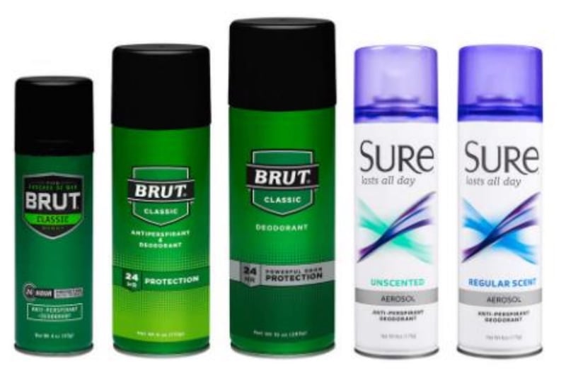 Brut, Sure Brand Deodorants Under Recall Due to Benzene