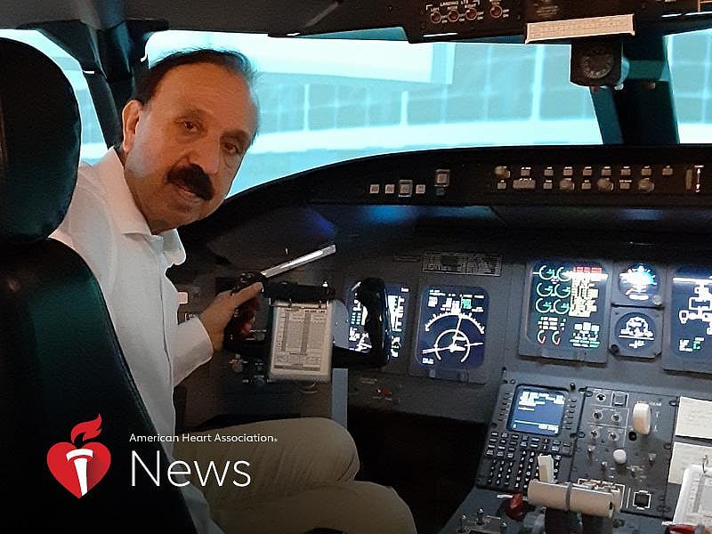 News Picture: AHA News: With a Heart Attack and Stroke Behind Him, Pilot Plans Transcontinental Adventure