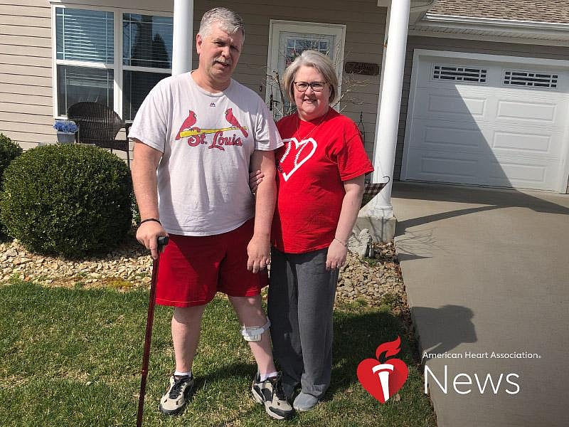 News Picture: AHA News: Limited By Stroke at 48, His Wife Helps Him Make the Most of Their 'New Normal'