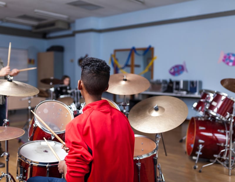 News Picture: Could Beating Drums Help Beat Autism?