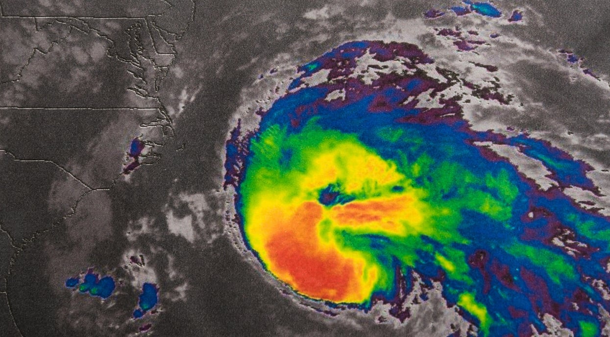 Hurricane approaching eastern coast of US
