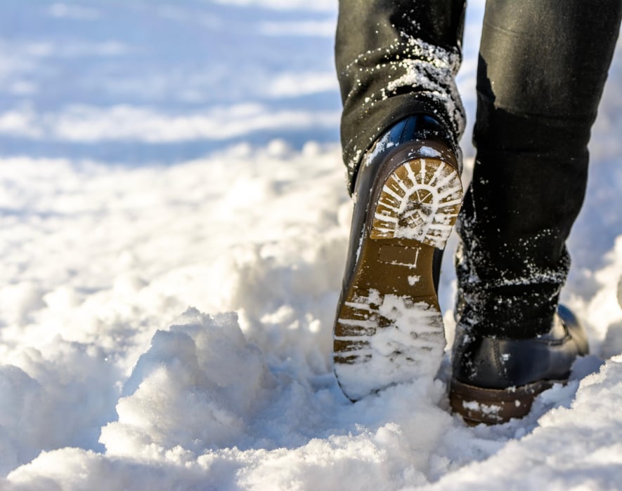 snow winter feet