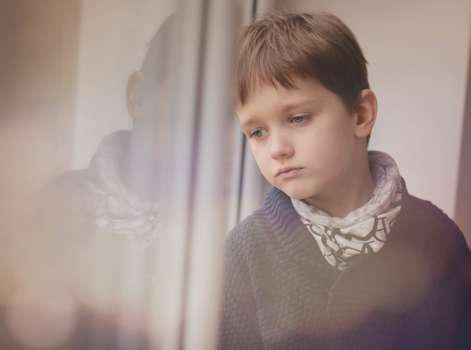 child anxiety worry boy autism