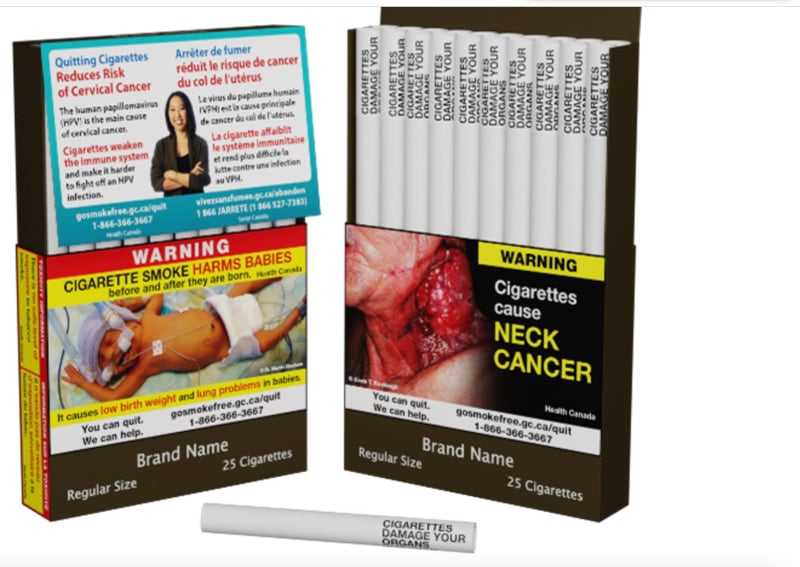 Canada to Become 1st Country to Mandate Warning Labels on Individual Cigarettes